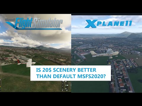 X-Plane 11 vs MSFS2020 | Default Microsoft Flight Simulator vs 20$ Scenery X-Plane 11