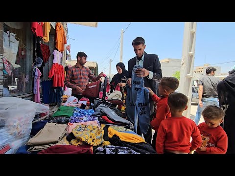 Vlog of buying clothes in the full family.  Babak and Narges opened curtains for the country house