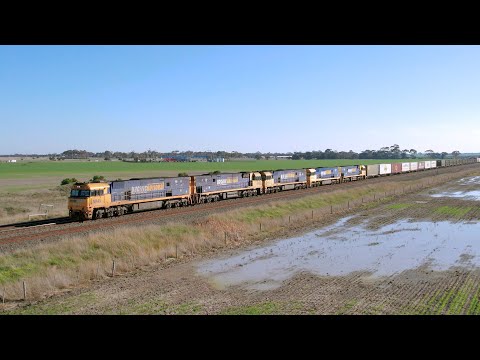 7XM4 Steel Train With Five NR Class Diesel Locomotives (10/8/2025) - PoathTV Australian Railroads