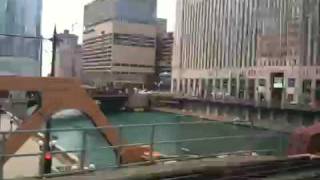 preview picture of video 'Chicago El from Randolph Station to Merchandise Mart Station'