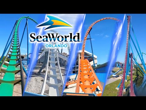 All Roller Coaster at SeaWorld Orlando 2024 🇺🇸