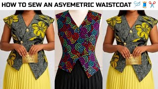 DIY Asymmetrical Waistcoat | Easy Step-by-Step Sewing Tutorial