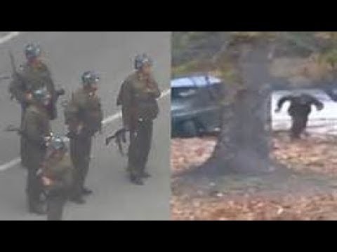 RAW footage North Korea soldier Escaping SHOT @ DMZ Breaking News November 2017 Video