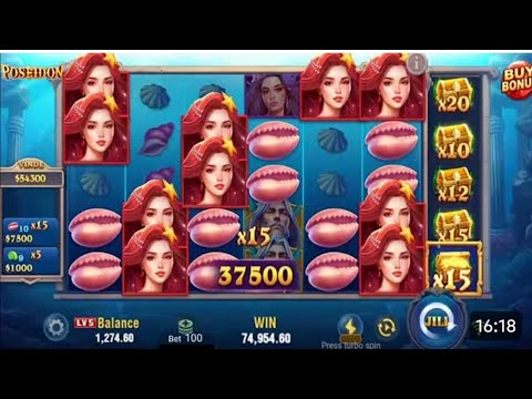 Poseidon game  740X 😱 | 74K 🤑 unbelievable game play  | Jili Game Today 