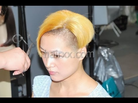 hairxx #009 long to undercut,bob,bowl short blonde haircut