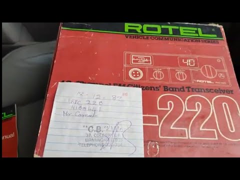 Rotel rvc 220 40 channel UK FM CB radio