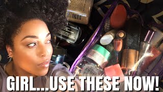 NATURAL HAIR & SKINCARE PRODUCTS I WANT TO USE UP! | DRY HAIR & SKIN