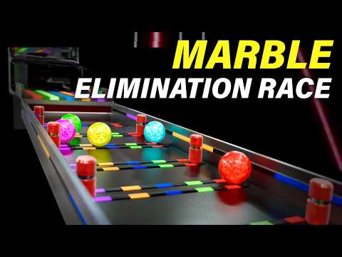 Marble Elimination Race! 🎯 Who Will Make It to the Final? #satisfying  #marblerun #simulation