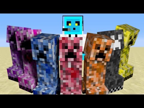 Minecraft Mod Renkli Creeper - Elemental Creepers
