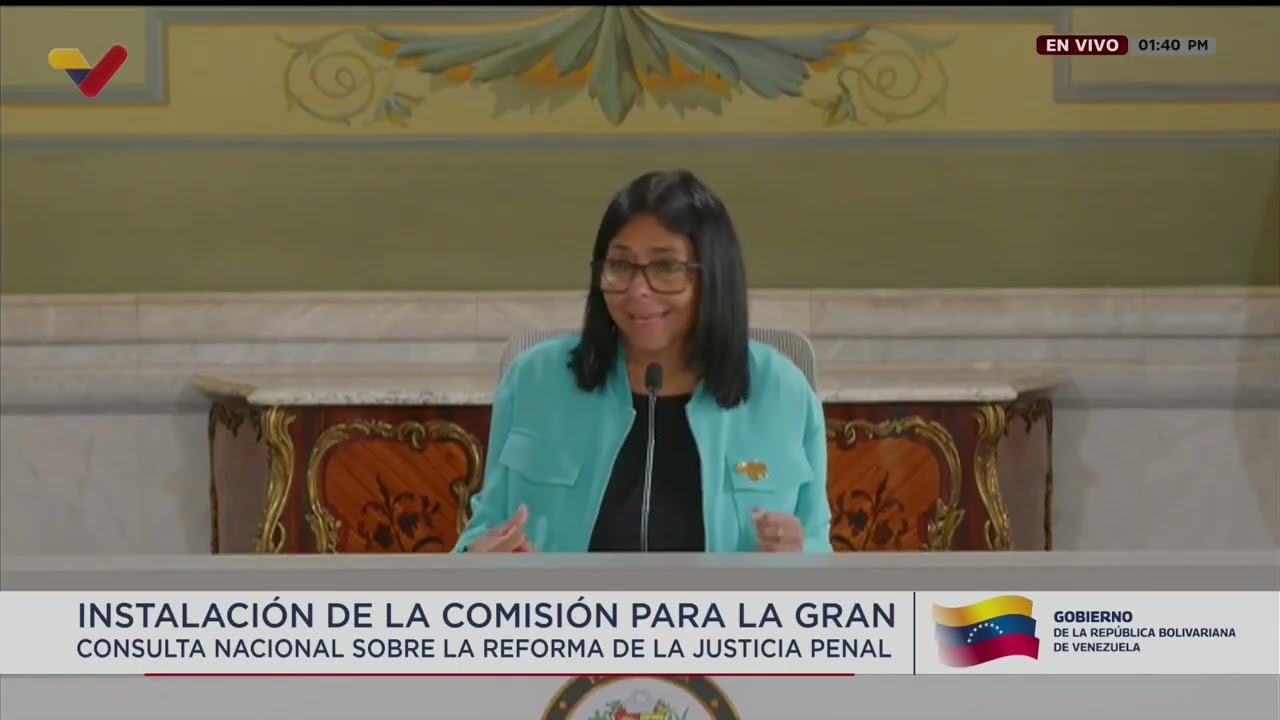 Delcy Rodríguez instala Comisión para la Reforma de la Justicia Penal, 23 de abril de 2026