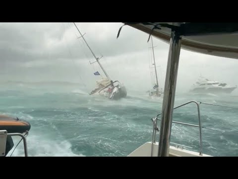 Spain storm surge destroys ships in Formentera! Extreme weather causes chaos across multiple cities