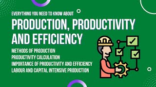 Production, productivity and efficiency