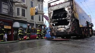 Tour Bus Blaze in San Francisco.