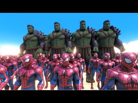10 Hulk vs 1.000 Örümcek Adam Ordusu Savaşıyor - Uebs