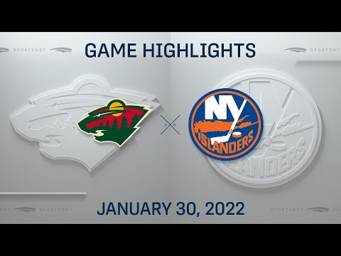 NHL Highlights | Wild vs. Islanders - Jan. 30, 2022