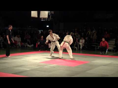 ShinKyokushin Karate Dutch open 2012 - Marius Ilas (Roemenia) vs Bertilsson (Sweden)