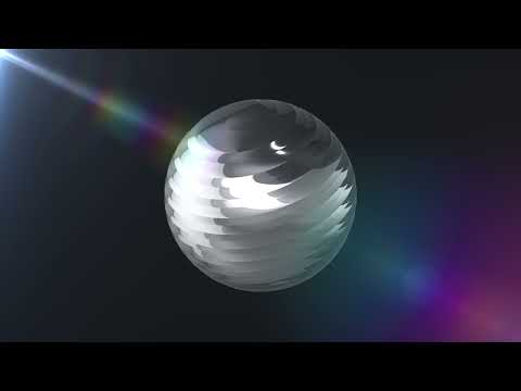 1 Hour 4K Screensaver of Silver Ball Spinning Background Video VJ Loop Animation