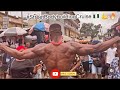 Biggest and shredded bodybuilder in Lagos Nigeria | African street bodybuilding cruise | big bulge