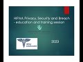 2023 HIPAA PRIVACY, SECURITY &AMP; BREACH