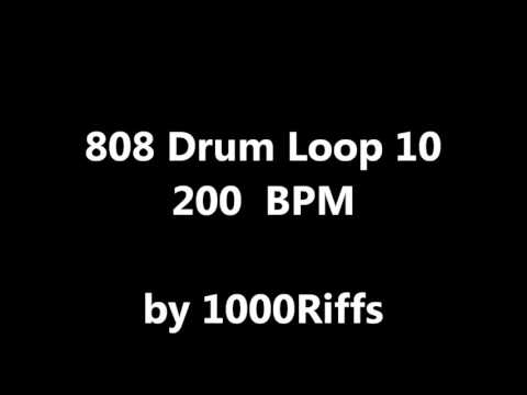 808 Drum Loop # 10 : 200 BPM - Beats Per Minute