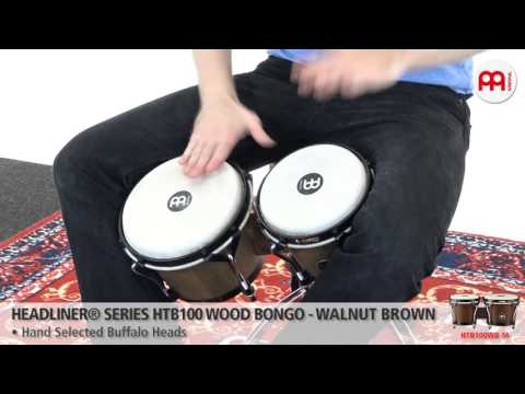 Headliner® Series HTB100 Wood Bongo - Walnut Brown - HTB100WB-