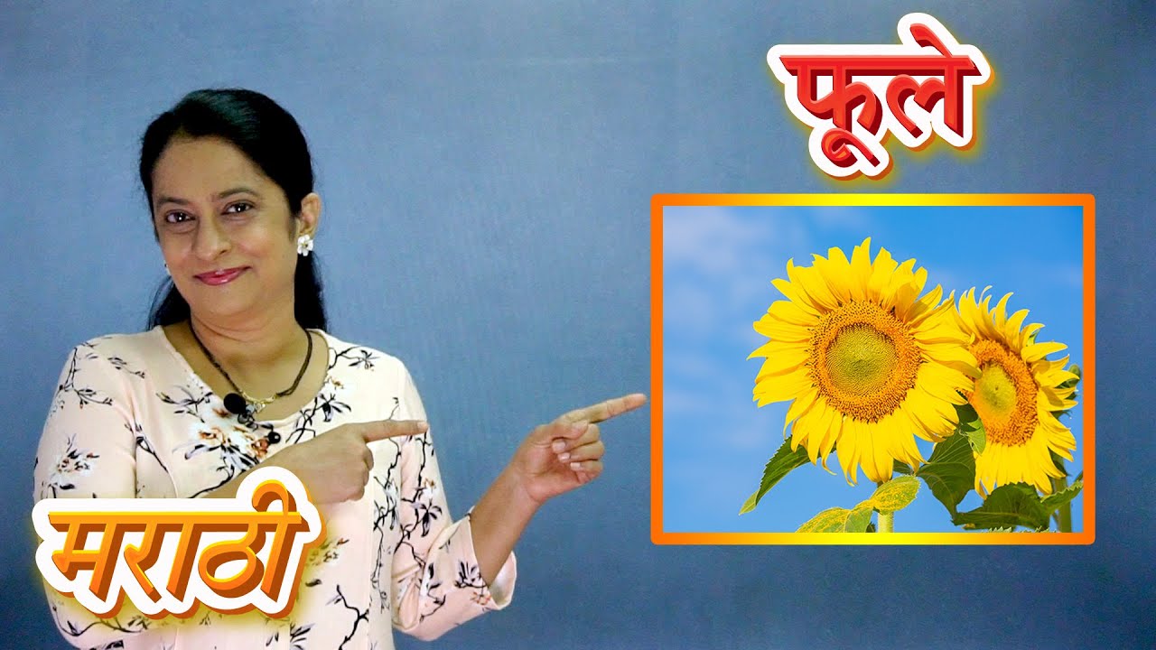 Flower Names with Pictures and Spelling in Marathi | Learn Marathi For Beginners | Pebbles Marathi