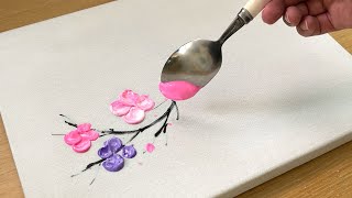 Spoon Painting Technique / Painting / Acrylic Painting