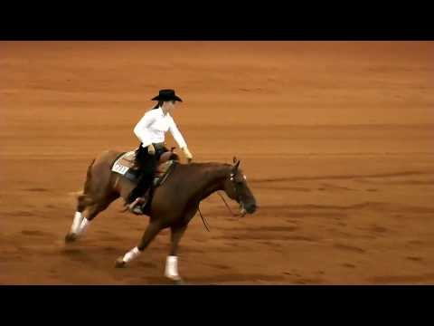 SKEETS FORTY FIVE ridden by MOLLY MITCHELL  - 2015 AQHYA World Show (Prelims - Reining)