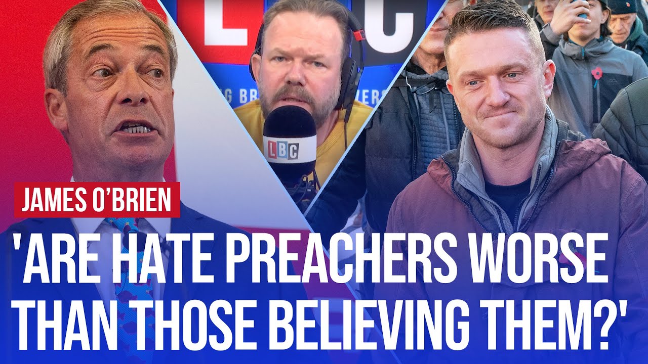 James O'Brien analyses Tommy Robinson and Nigel Farage's influence on the riots | LBC