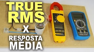 Multímetro TRUE RMS x Resposta média - Comparação de medidas!