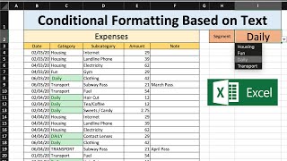 Conditional Formatting based on Text in Another Cell - Tutorial