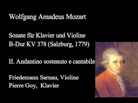 W  A  Mozart  KV 378 B Dur II.Andantino sostenuto e cantabile