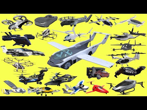 FLYING CARS Name Vehicle - Flycars Types And Names | Jetson ONE, EHang, Aska A5, Joby Aviation,XPENG