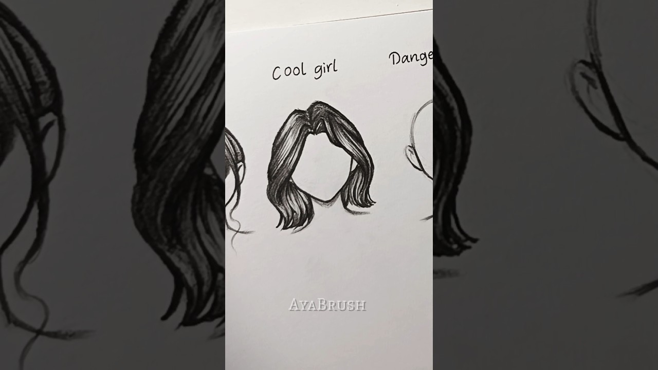 How to draw Hair sketch Tutorial✏️ #art #drawing #artist #howtodraw #sketching #shorts #fypシ゚ #pov
