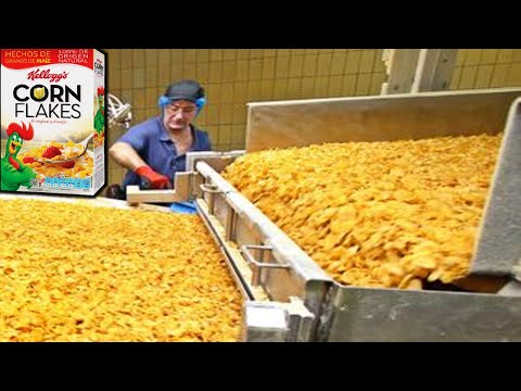COMO se HACEN los CEREALES de MAÍZ CORN FLAKES🥣| Como se FABRICAN los CEREALES para el DESAYUNO