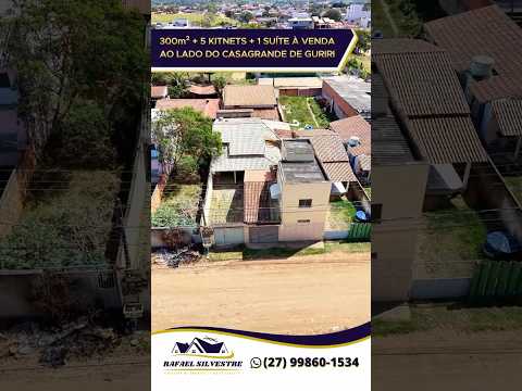 IMÓVEL PARA GERAR RENDA EM GURIRI ES - Lote de 300m² com 5 kitnets + 1 suíte externa