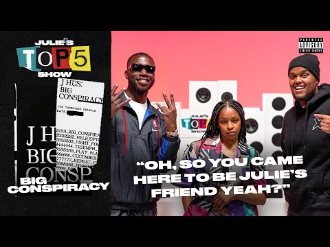 Top 5 songs on 'Big Conspiracy' by J Hus - with Chunkz and Harry Pinero | S4E4 #JuliesTop5