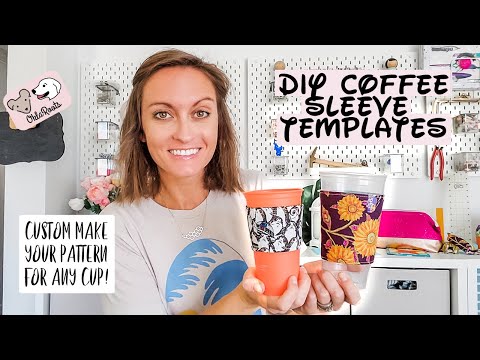 How To Design Your Own Coffee Sleeve Template. Free Pattern Pieces for 3 Sizes Available!