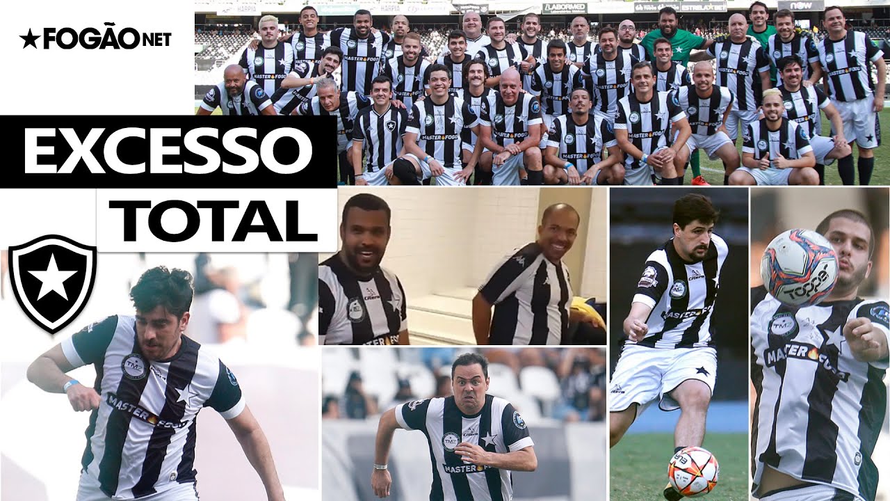 Inspirados em série dos bastidores do Botafogo, influenciadores e artistas alvinegros vivem o ‘Excesso Total’ em pelada no Nilton Santos 🏟️😅