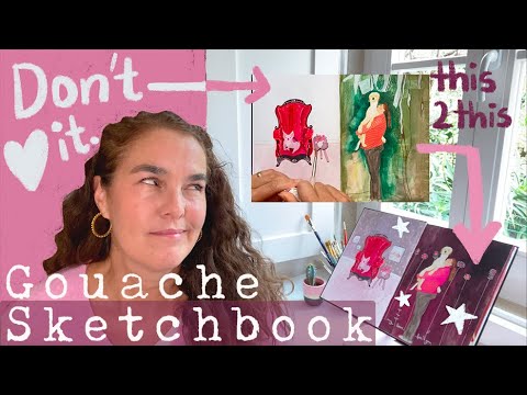 gouache sketchbook timelapse art vlog gouache sketchbook