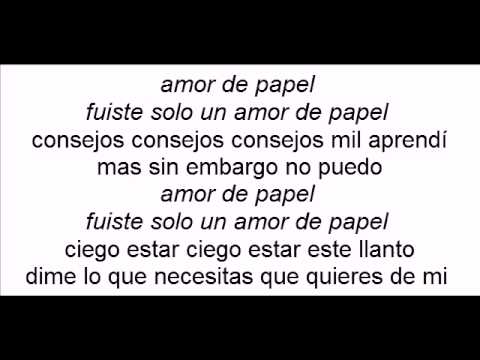 Amor de papel tito gomez con letra