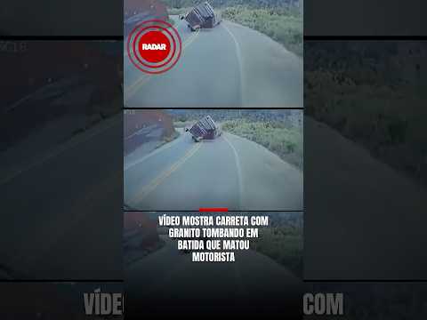 RADAR - Vídeo mostra carreta tombando na contramão antes de colisão fatal na BR-101, em Itabela