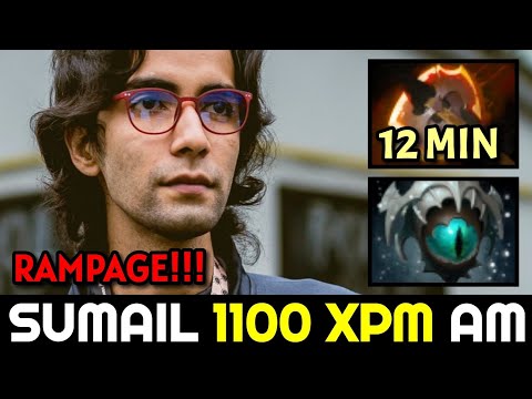 SUMAIL RAMPAGE with 1100 XPM Anti Mage Dota 2