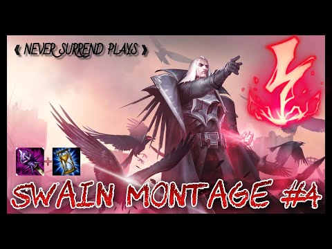 Swain Montage #4 - Best NEVER SURREND Plays s10 | League Of Legends Mid