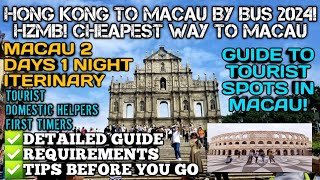 HONG KONG TO MACAU BY BUS | HOW TO GO TO MACAU FROM HONG KONG STEP BY STEP GUIDE | CHEAPEST WAY