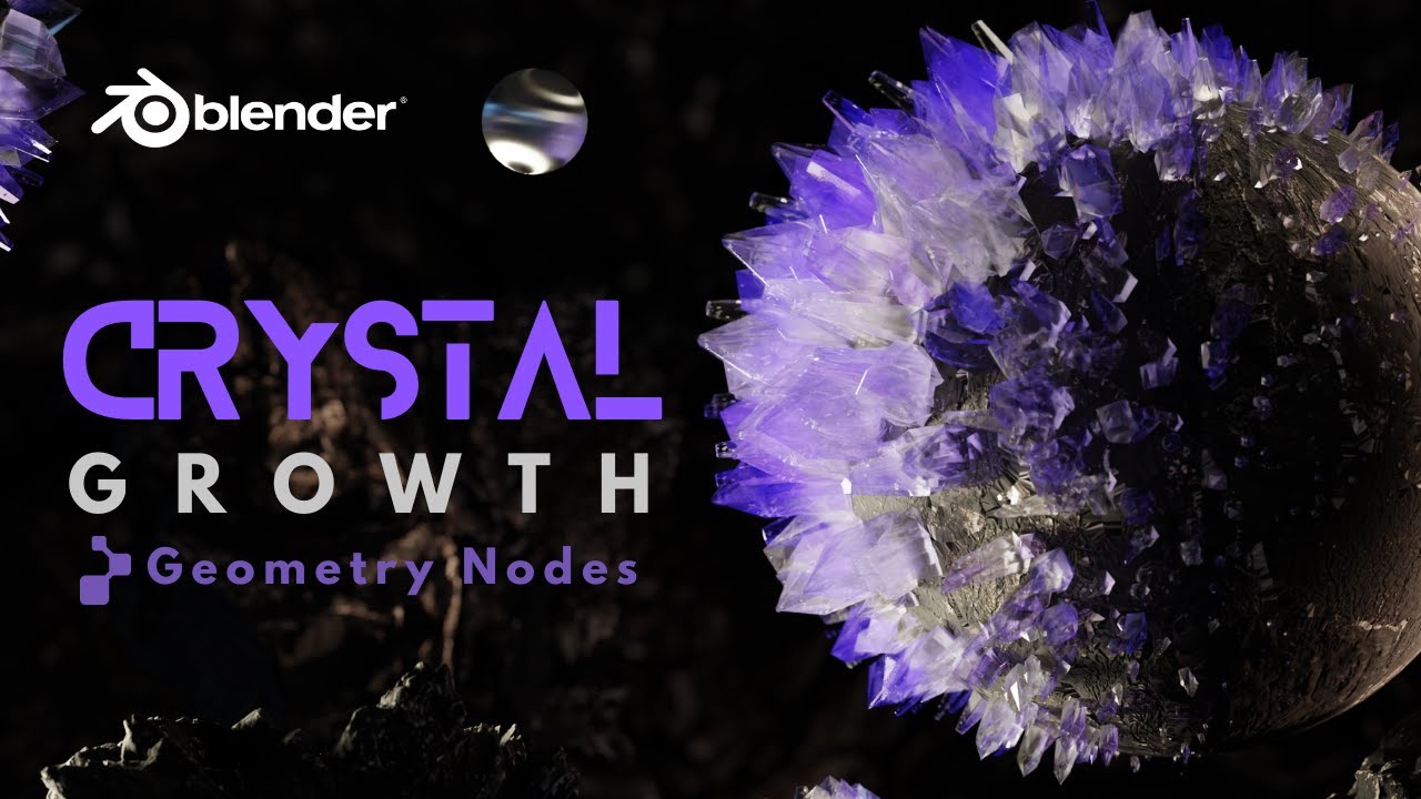 Blender Geometry Nodes: Crystal Growth