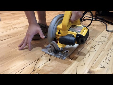 How to Repair Damaged Hardwood Floors from the Center of an Existing Floor!