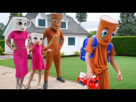 No one cares Baby Tung Tung Sahur runs away from home 😭🎒| Italian Brainrot In Real Life