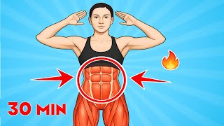 ➜ Lose Belly Fat in 7 Days at Home | 30-Min Standing Workout for Women to Burn Fat, Slim Waist