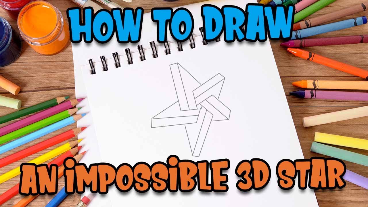 How to Draw An Impossible 3D Star Narrated Step By Step